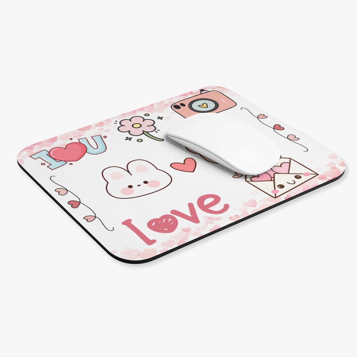 I Love – Kawaii Bunny & Bear Mouse Pad