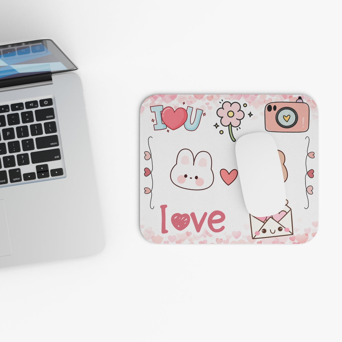I Love – Kawaii Bunny & Bear Mouse Pad