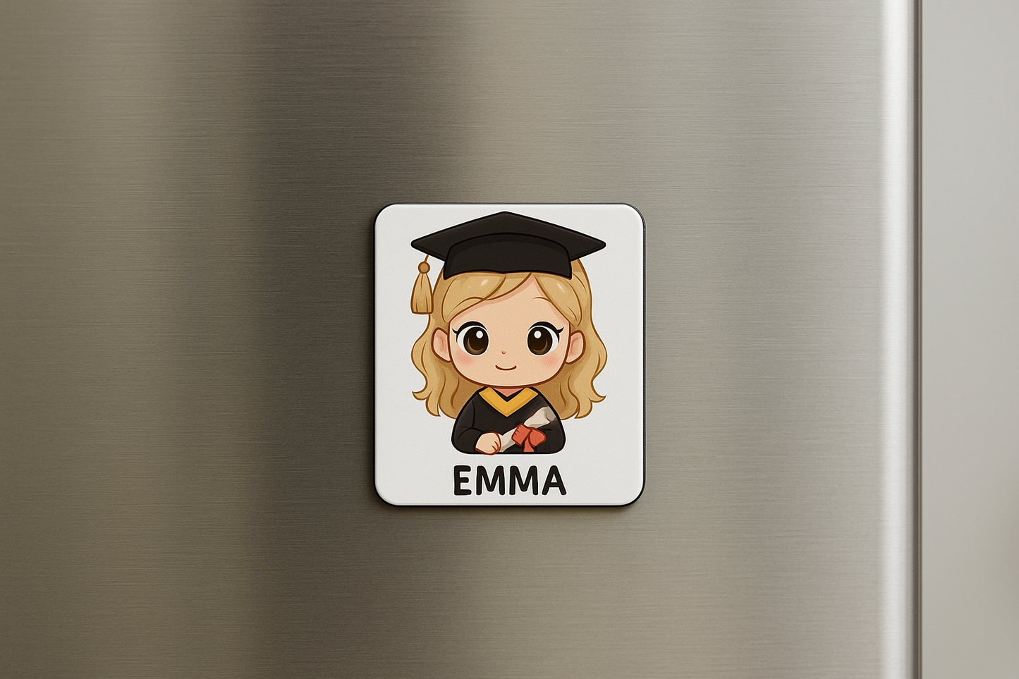 Custom Graduation Chibi Magnet – Personalized Name Magnet for Kids Graduation