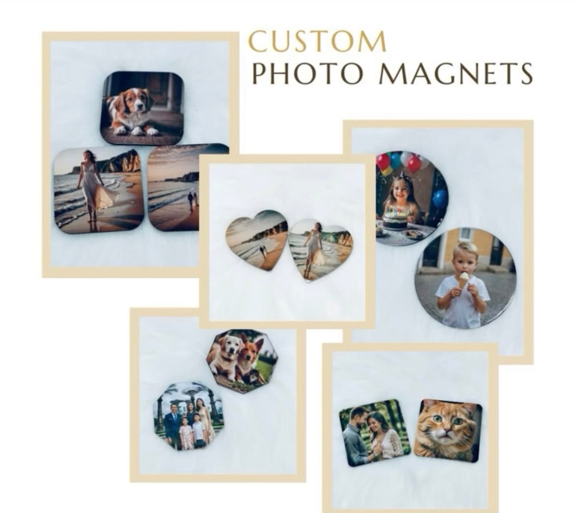 Custom Photo Magnets – Personalised Gifts (Multiple Shapes)