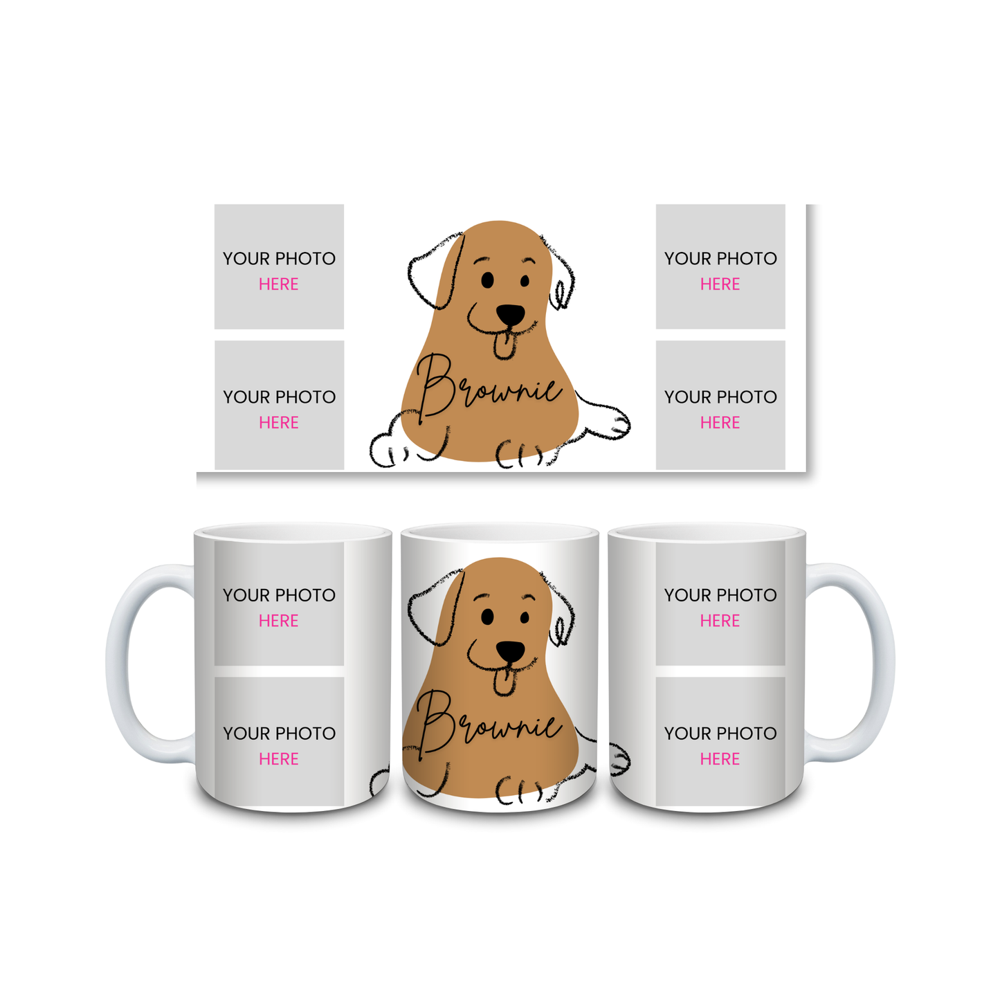 Custom Pet Photo Mug – Personalized Dog or Cat Gift