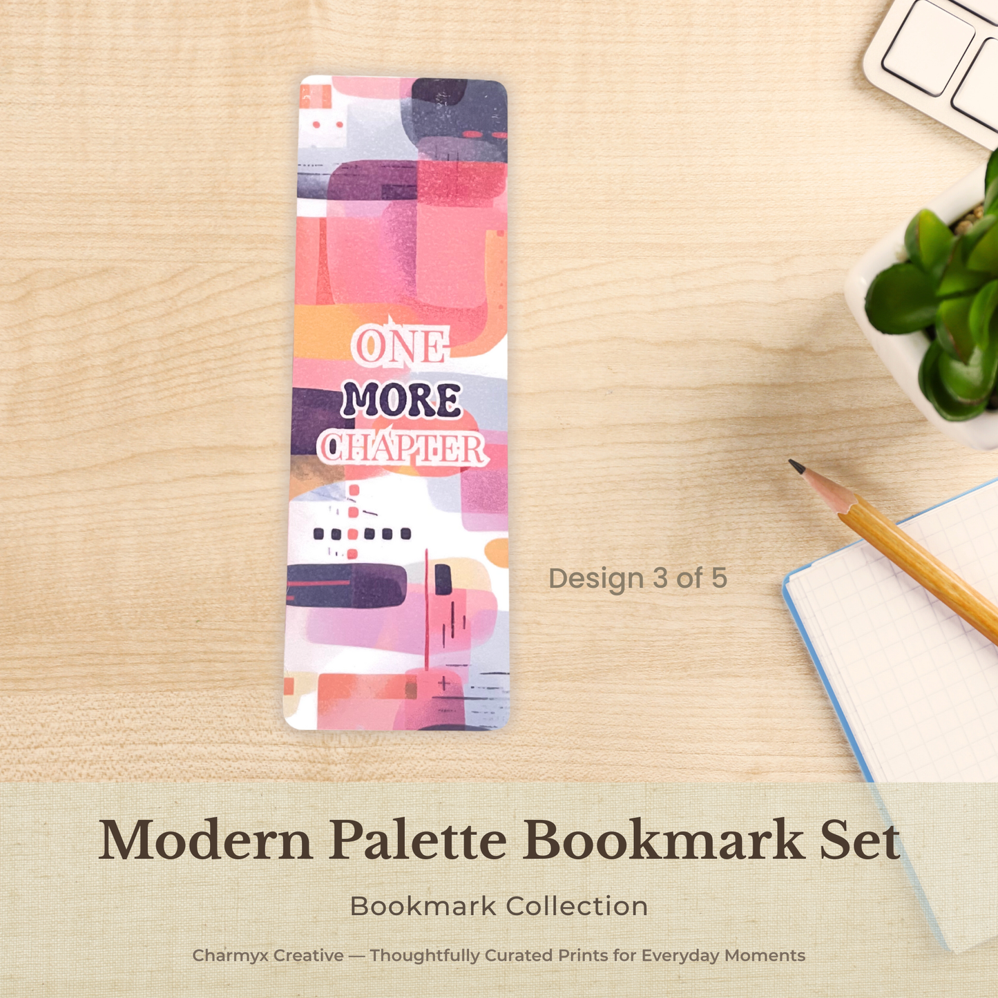 Modern Palette Bookmark Set – 5 Pack