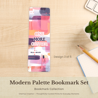 Modern Palette Bookmark Set – 5 Pack