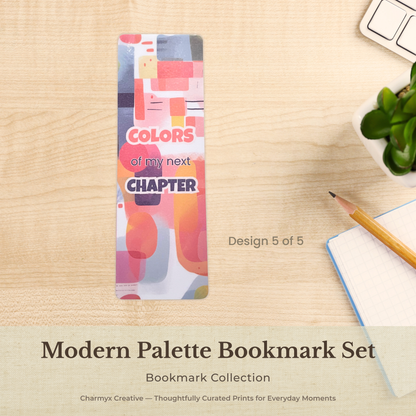 Modern Palette Bookmark Set – 5 Pack