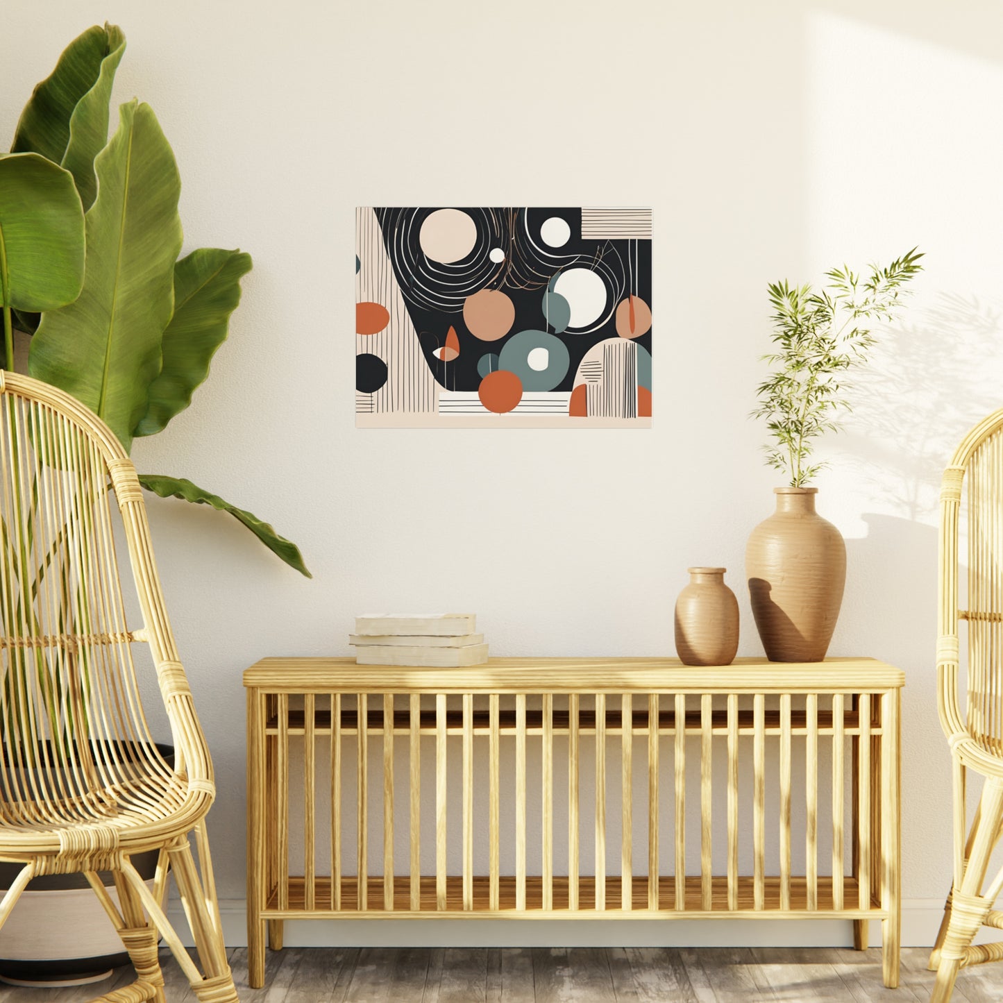 Modern Abstract Wall Art Print | Neutral Geometric Home Decor