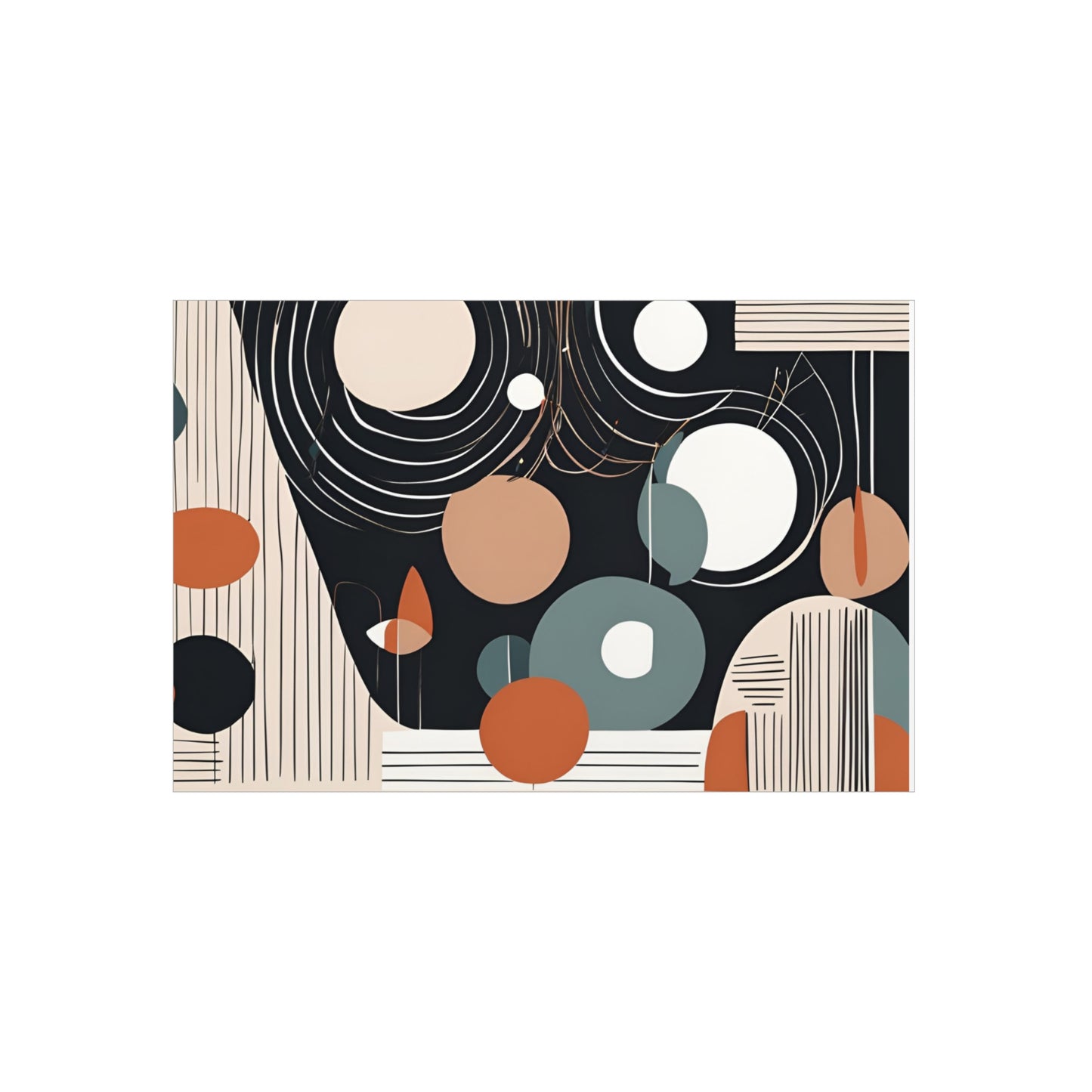 Modern Abstract Wall Art Print | Neutral Geometric Home Decor