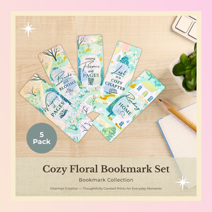 Cozy Floral Bookmark Set – 5-Pack