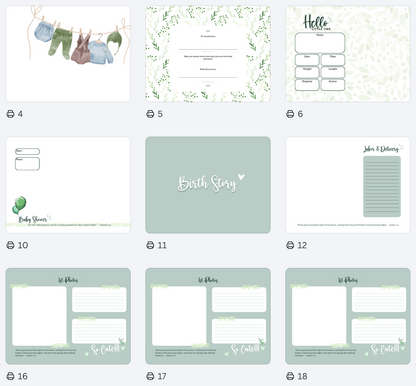 Preview pages – family & friends and family tree keepsake pages