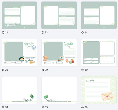 Preview pages – patterns and additional spreads